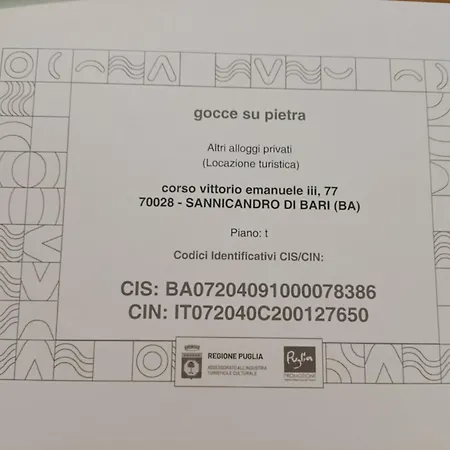 Gocce Su Pietra 3* Sannicandro di Bari